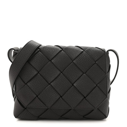 Bottega Veneta Grained Calfskin Intreccio Small Diago Crossbody Bag Fudge Limonite 1 of 9