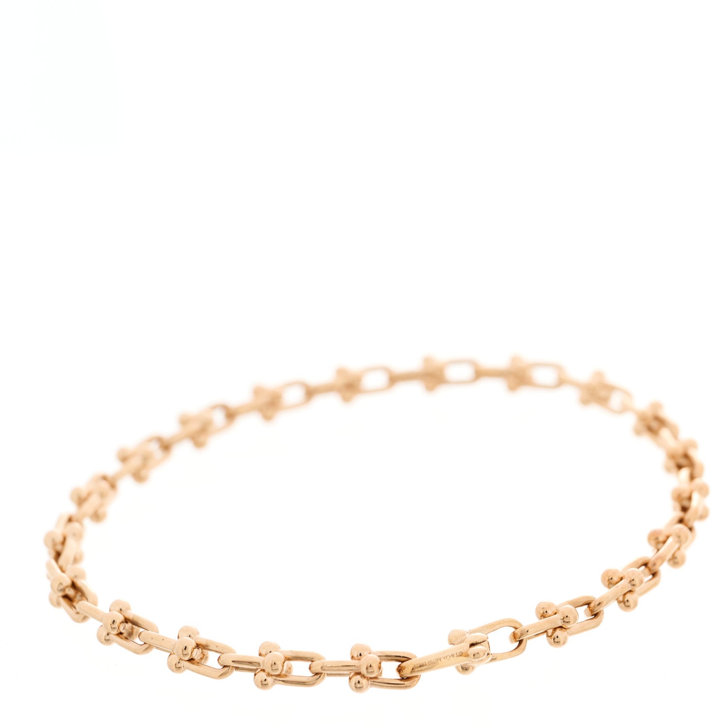 Tiffany 18K Rose Gold HardWear Micro Link Bracelet 3 of 5