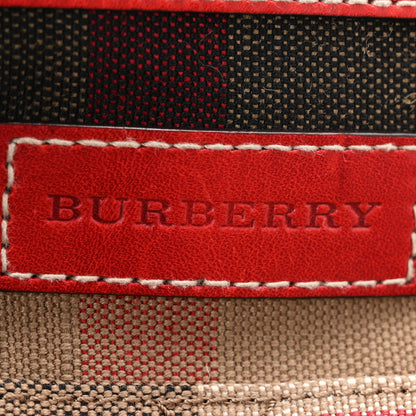 Burberry Canvas Mega Check Medium Ashby Hobo Cadmium Red 7 of 11