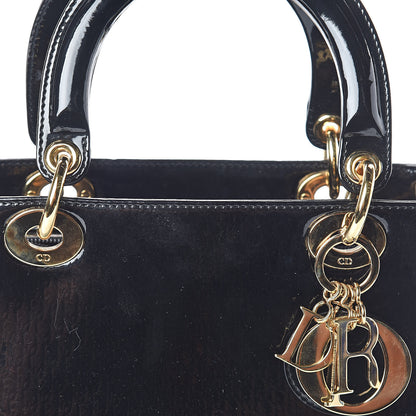 Christian Dior Patent Diorissimo Medium Lady Dior Black 7 of 9