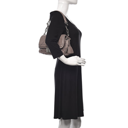 Christian Dior Lambskin Cannage Ruffle New Lock Flap Dark Taupe 2 of 13