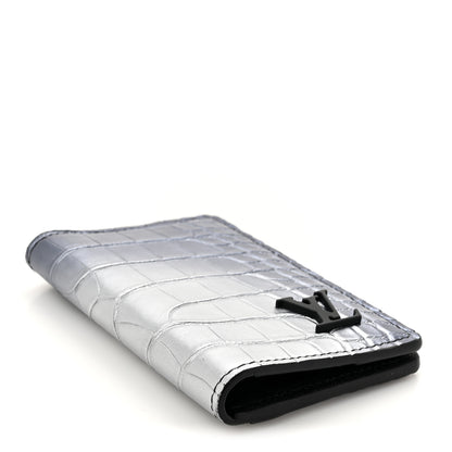 Louis Vuitton Metallic Alligator Pocket Organizer Silver Multicolor 4 of 7