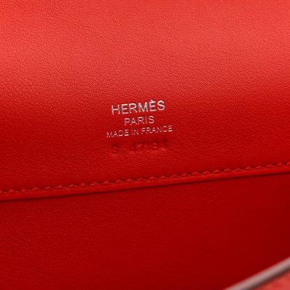 Hermes Swift Kelly Cut Clutch Pochette Capucine 6 of 7