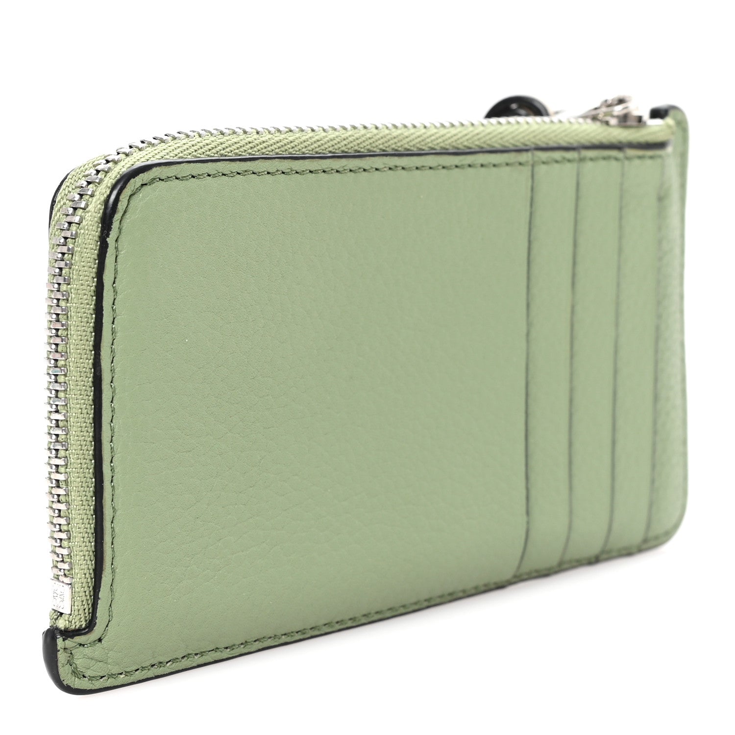 Loewe Soft Grained Calfskin Coin Card Holder Rosemary Tan 3 of 7