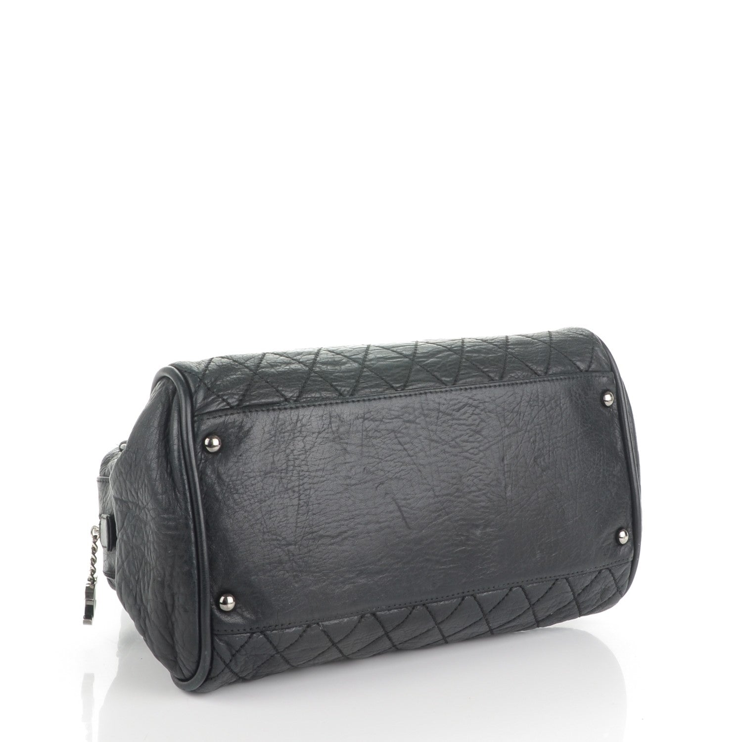 Chanel Distressed Lambskin Lady Braid Bowler Black 4 of 7