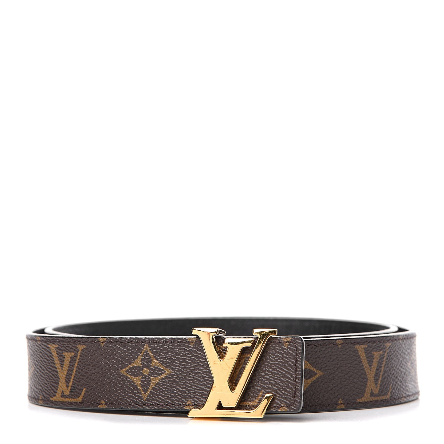 Calfskin Monogram 30mm LV Initiales Reversible Belt 90 36 Black