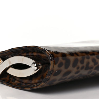 Jimmy Choo Patent Leopard Clutch Natural 8 of 9