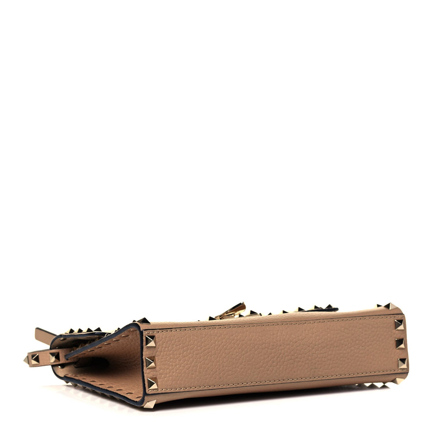 Valentino Garavani Pebbled Calfskin Medium Rockstud Flip Lock Crossbody Bag Camel Rose 4 of 8