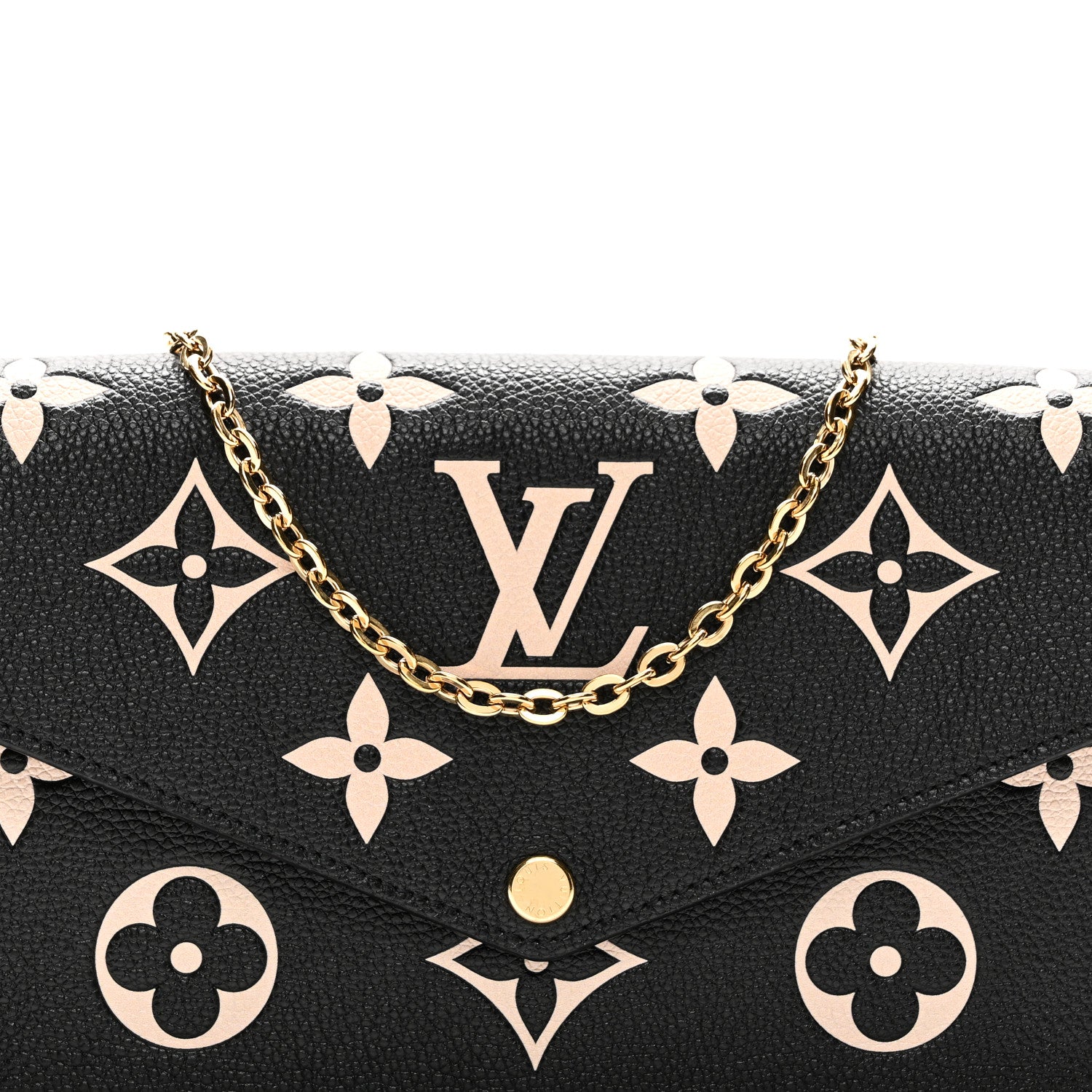 Louis Vuitton Empreinte Monogram Giant Felicie Pochette Black Beige 8 of 10