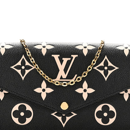 Louis Vuitton Empreinte Monogram Giant Felicie Pochette Black Beige 8 of 10