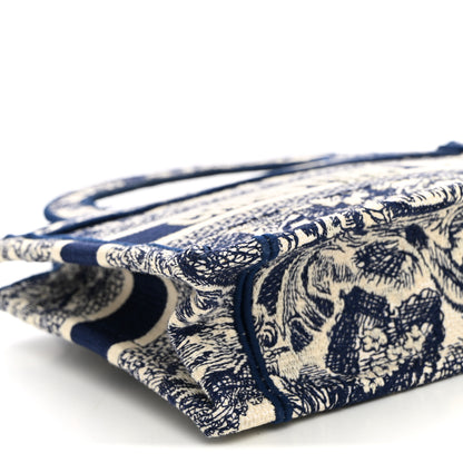 Christian Dior Canvas Embroidered Mini Toile De Jouy Book Tote Blue 8 of 10