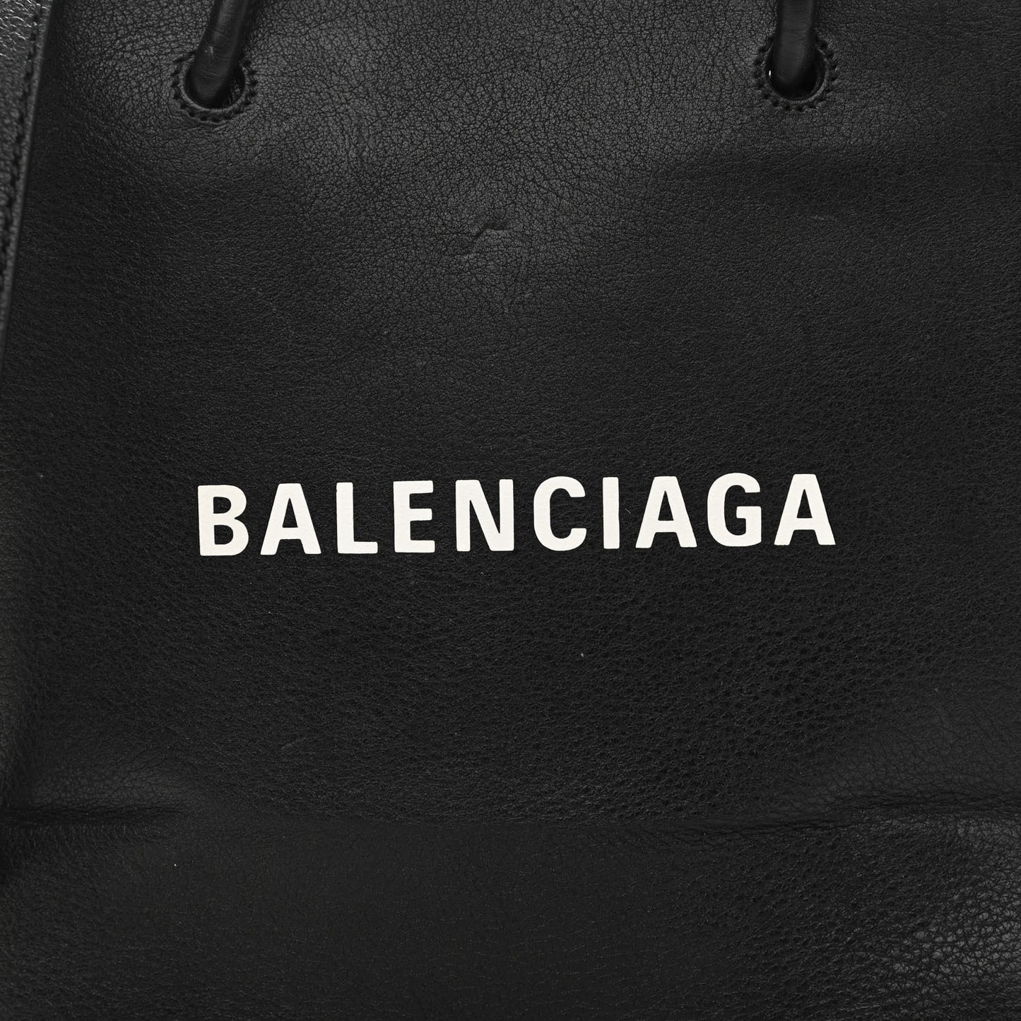 Calfskin Logo XXS Shopping Tote Black