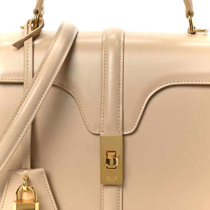 Celine Satinated Calfskin Small 16 Top Handle Bag Nude 11 of 14