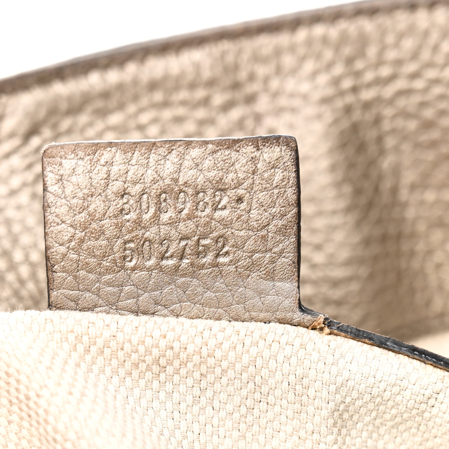 Gucci Metallic Pebbled Calfskin Medium Soho Chain Shoulder Bag Sasso 7 of 10