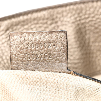 Gucci Metallic Pebbled Calfskin Medium Soho Chain Shoulder Bag Sasso 7 of 10