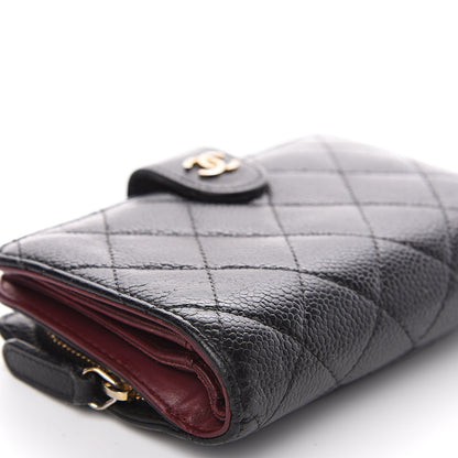 Chanel Caviar Quilted CC French Wallet Black 11 of 12