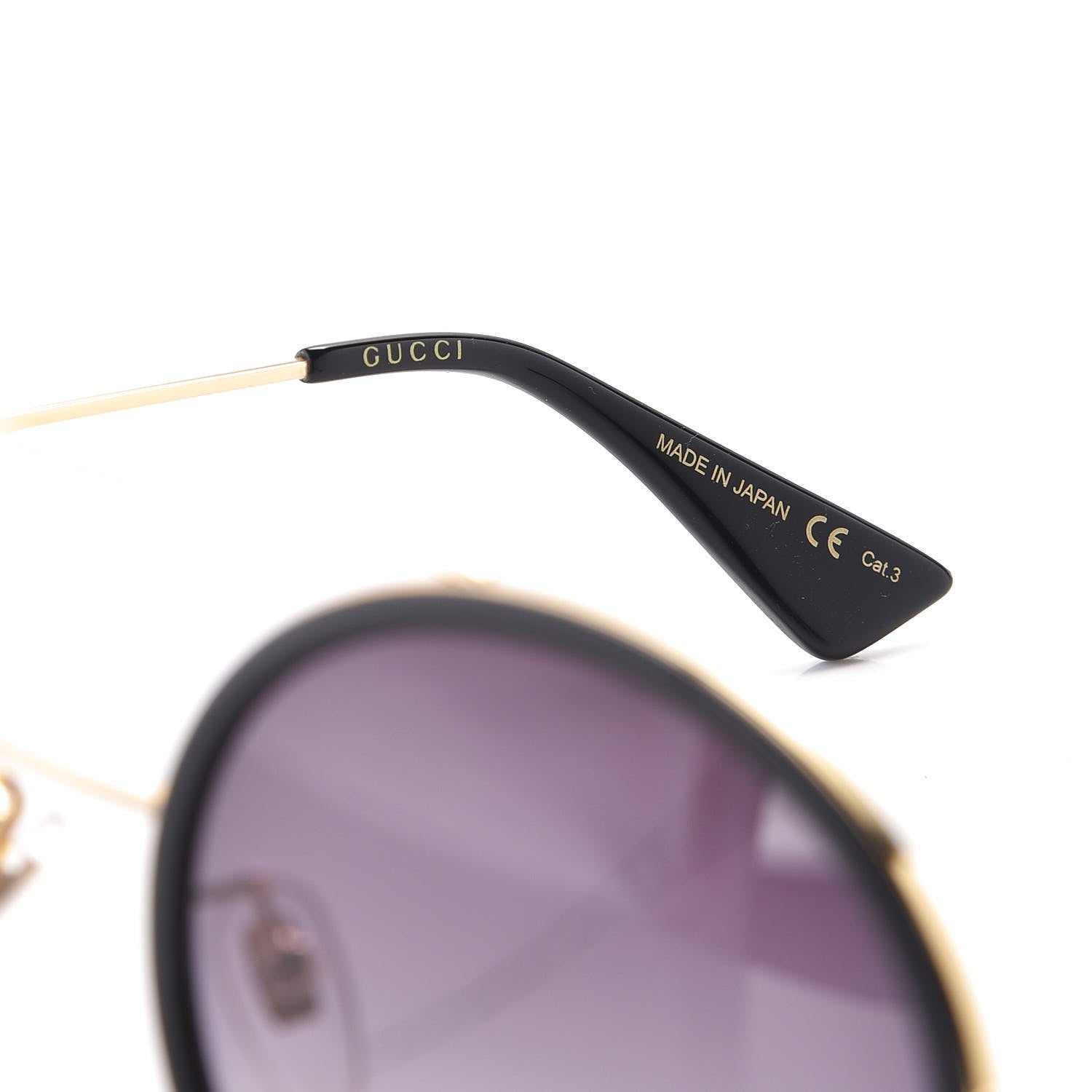 Gucci Round Frame Sunglasses GG0061S Black 5 of 7