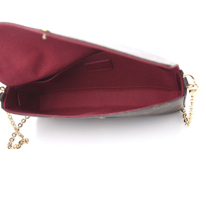 Louis Vuitton Monogram Pochette Felicie Chain Wallet Fuchsia 6 of 15