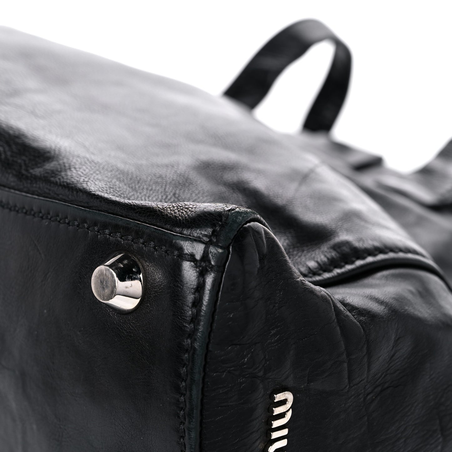 Vitello Lux Satchel Black