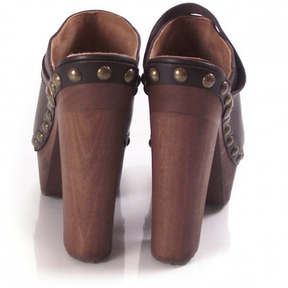 Chanel Leather Studded Clogs 36.5 3 of 9