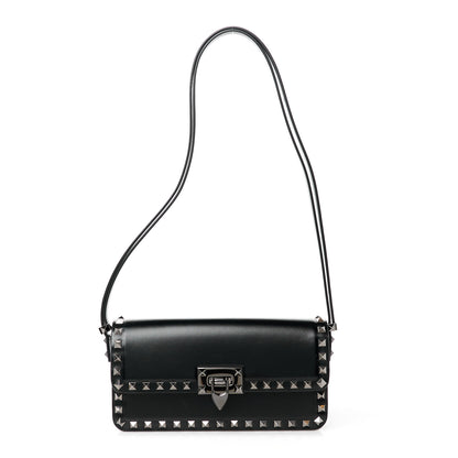 Valentino Garavani Smooth Calfskin E/W Rockstud23 Shoulder Bag Black 1 of 10