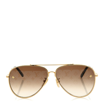 Louis Vuitton Metal Clockwise Sunglasses Z1020W Gold 2 of 7