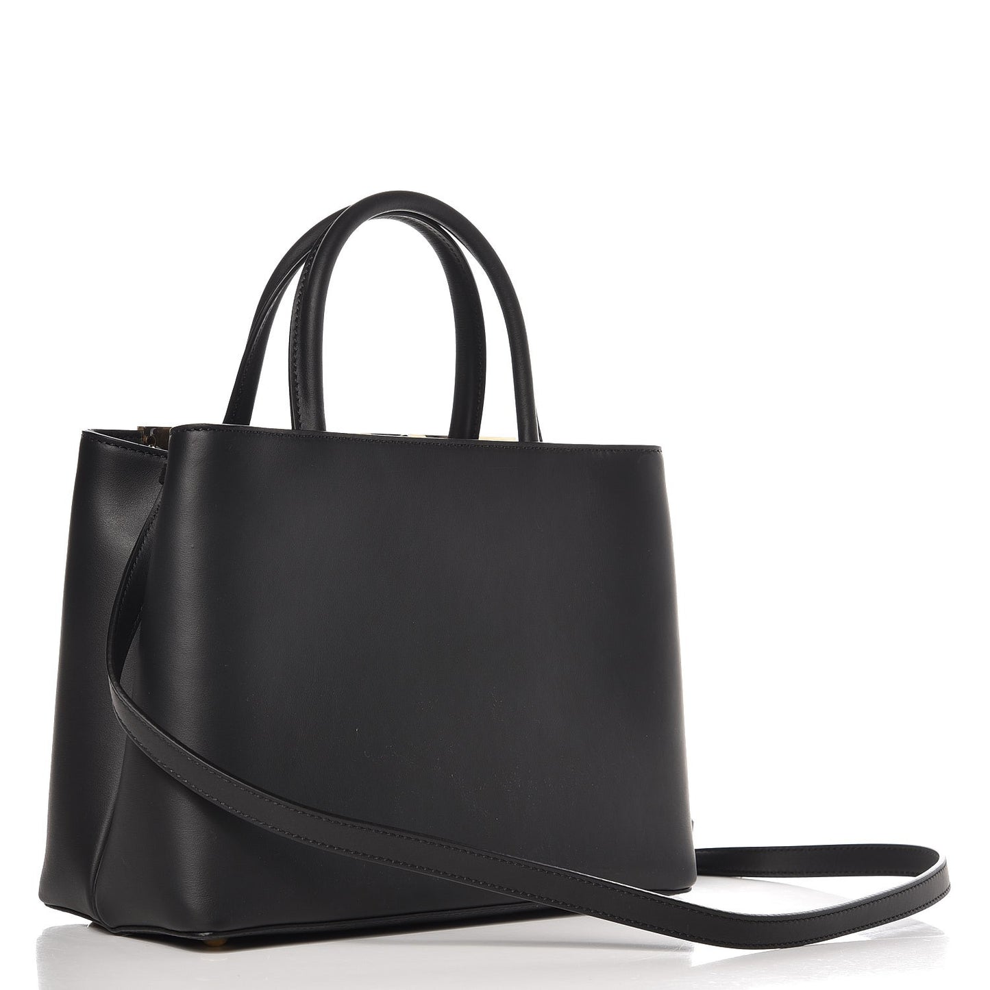 Vitello Century Metal Monster Eyes Petite 2Jours Tote Black
