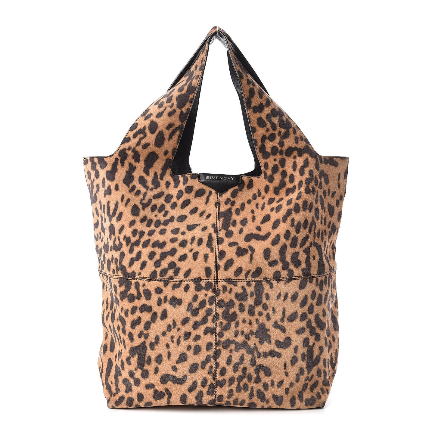 Suede Leopard Print Tote