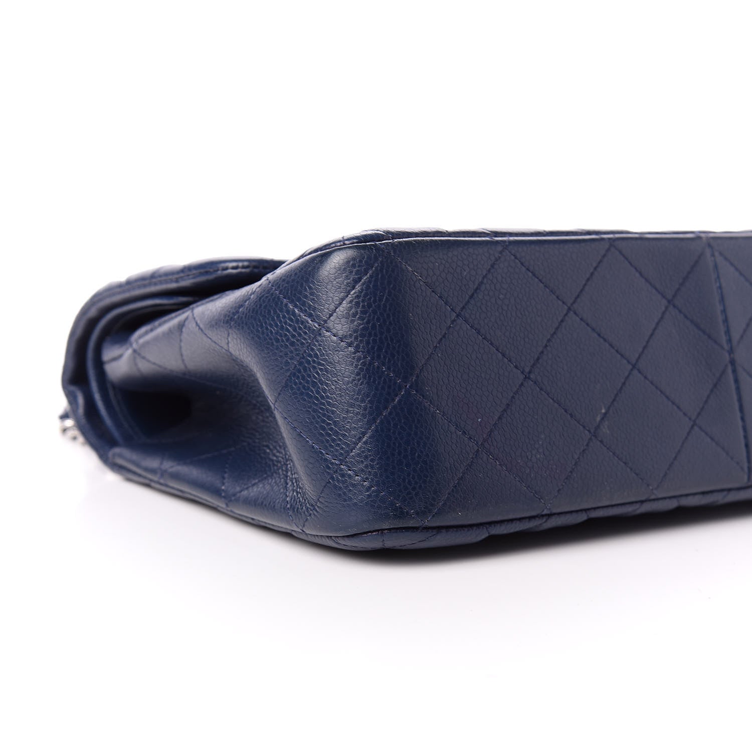 Chanel Caviar Quilted Jumbo Double Flap Navy Blue 9 of 12
