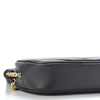 Saint Laurent Grain De Poudre Matelasse Monogram Mini Lou Camera Bag Black 7 of 10