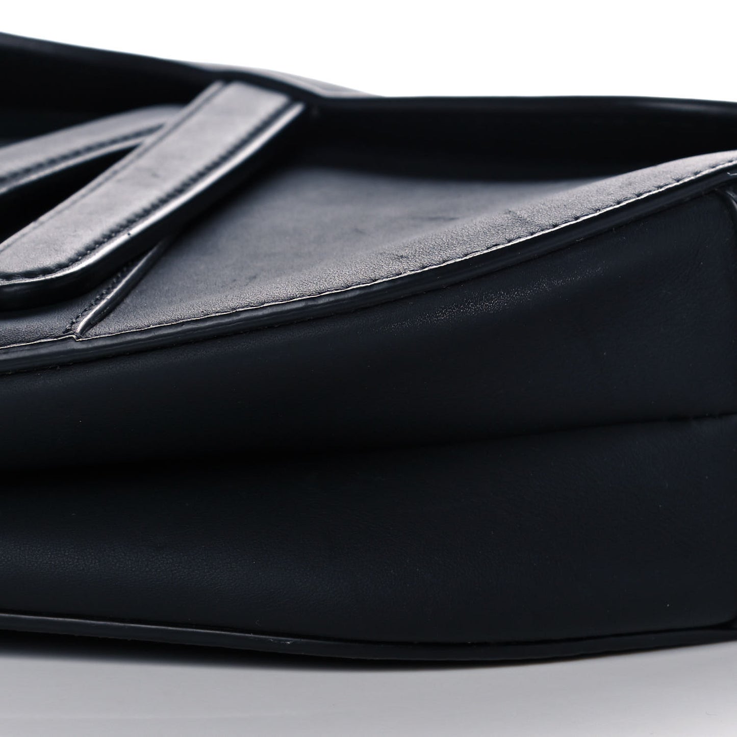 Ultra Matte Calfskin Saddle Bag Black