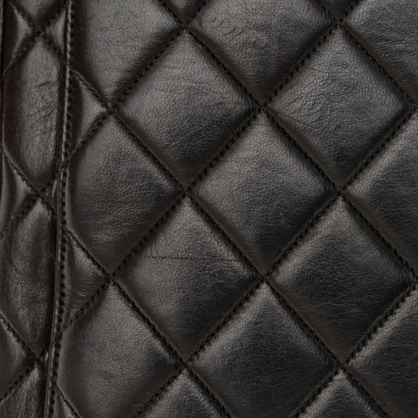 Lambskin Quilted CC Flap Shoulder Bag Black