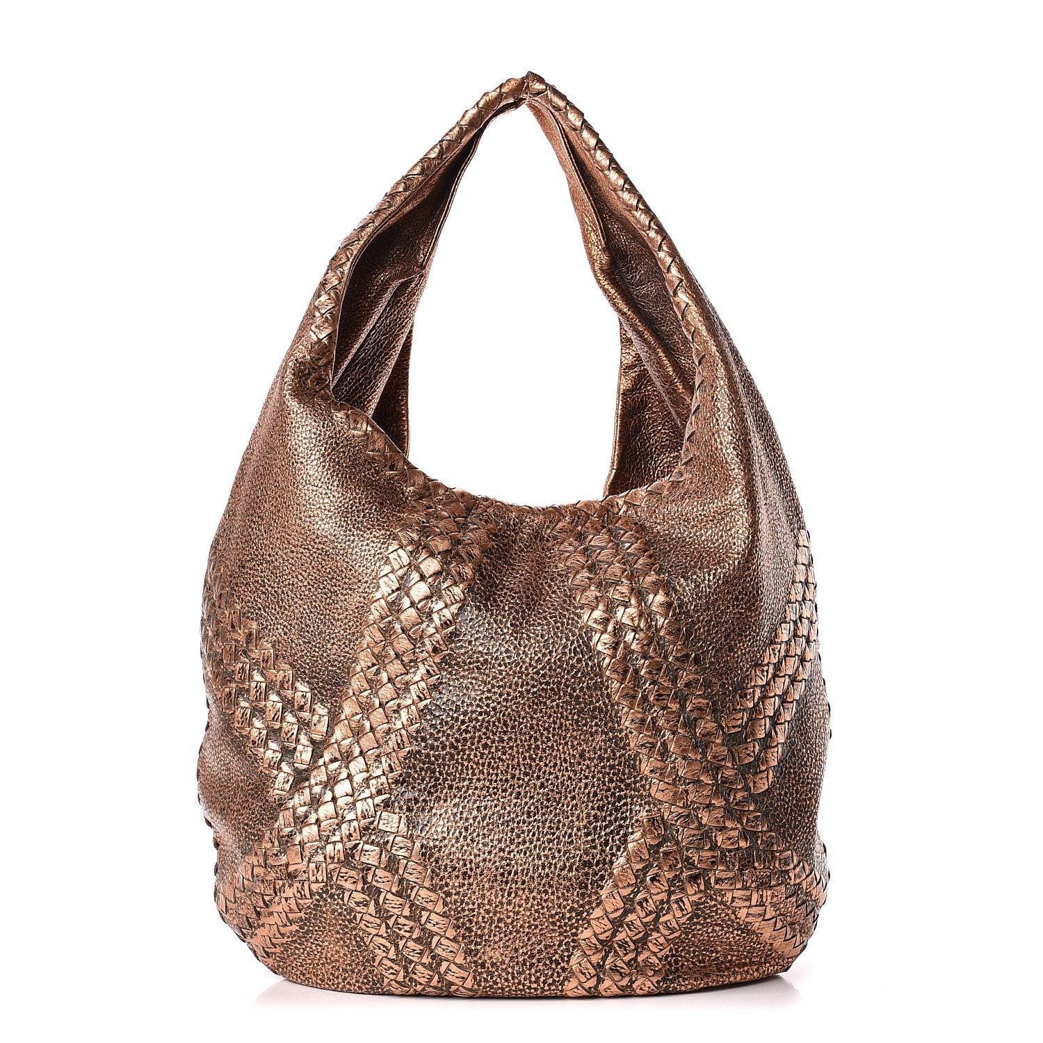 Bottega Veneta Metallic Cervo Deerskin Large Hobo Rame Ossidato 1 of 11