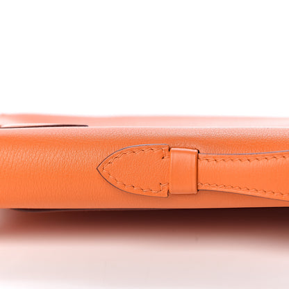 Hermes Swift Kelly Longue Clutch Pochette Orange 26 of 29