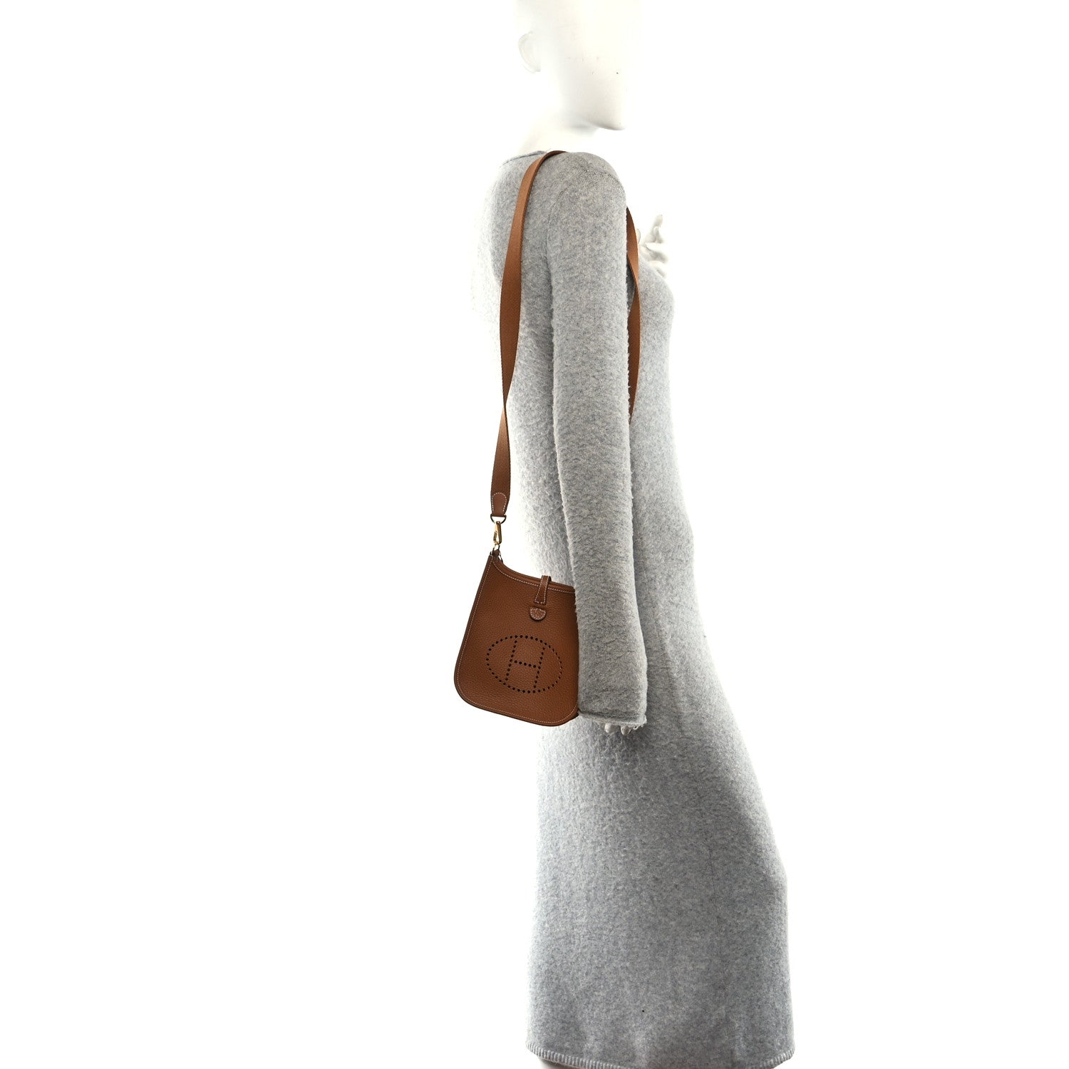 Hermes Taurillon Clemence Evelyne TPM Gold 2 of 11