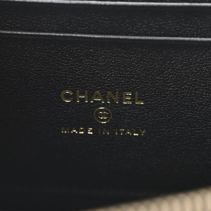 Chanel Lambskin Quilted Trendy Small Top Handle Vanity Case With Chain Black 6 of 10