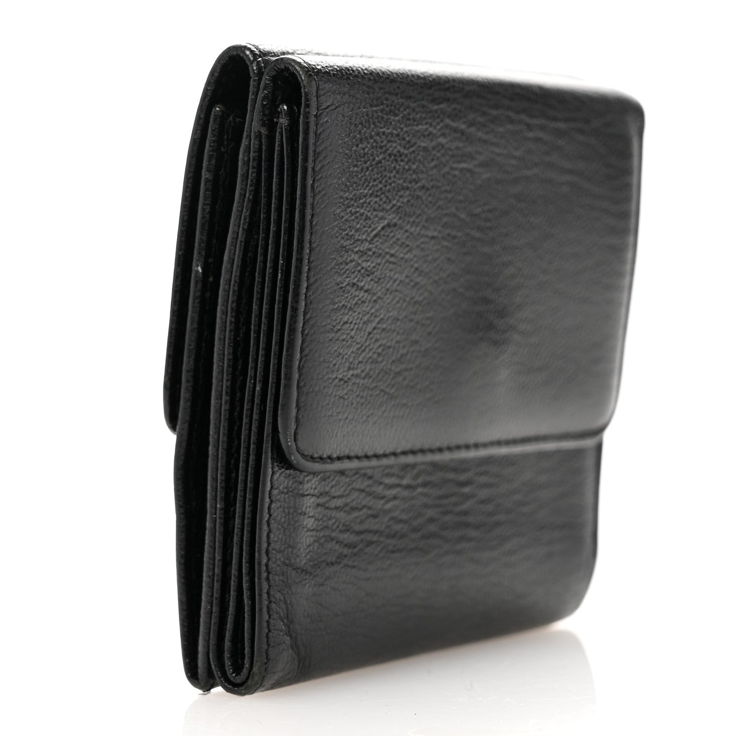 Chanel Goatskin Compact CC Flap Wallet Black 3 of 10