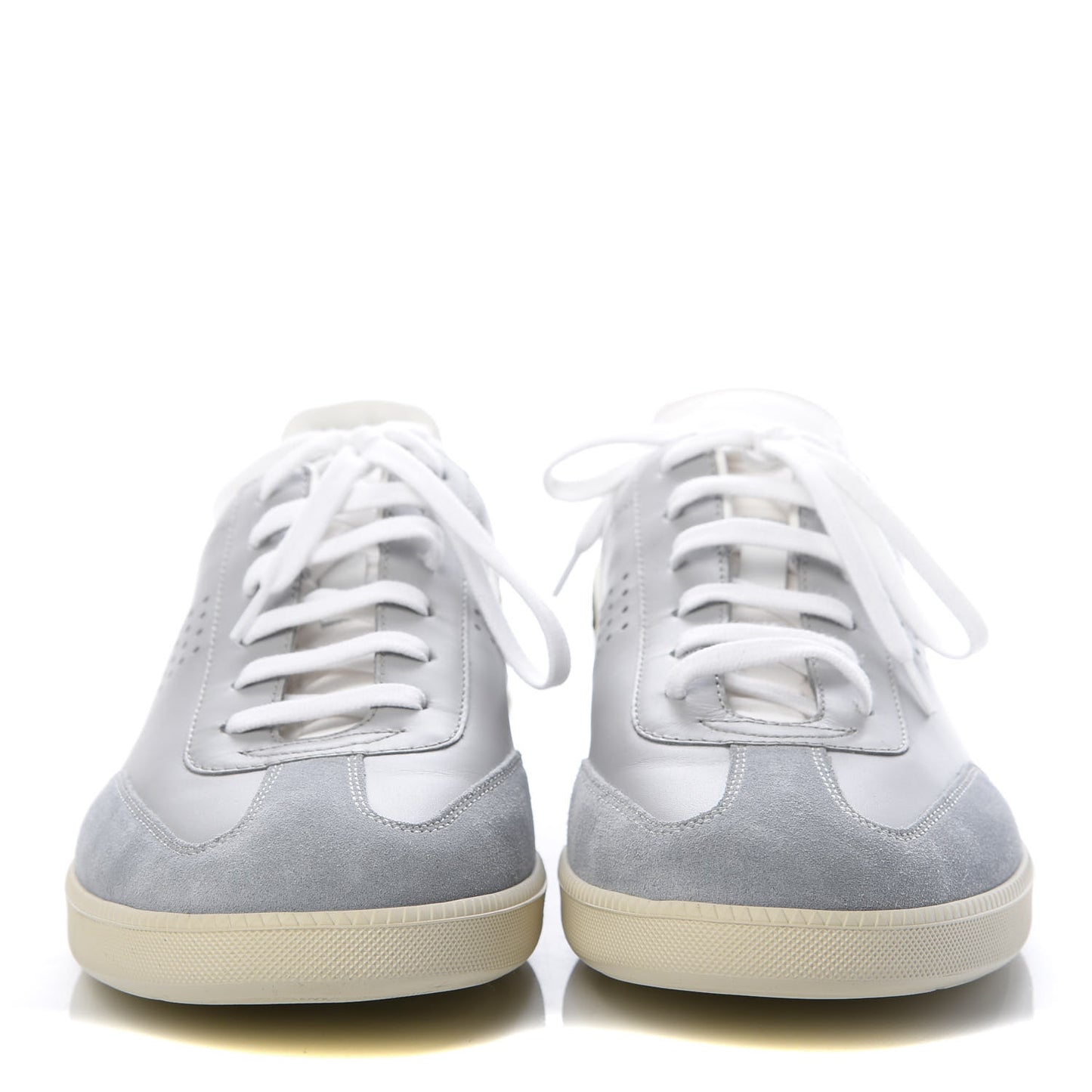 Homme Smooth Calfskin Suede Mens B01 Sneakers 40 Grey Yellow