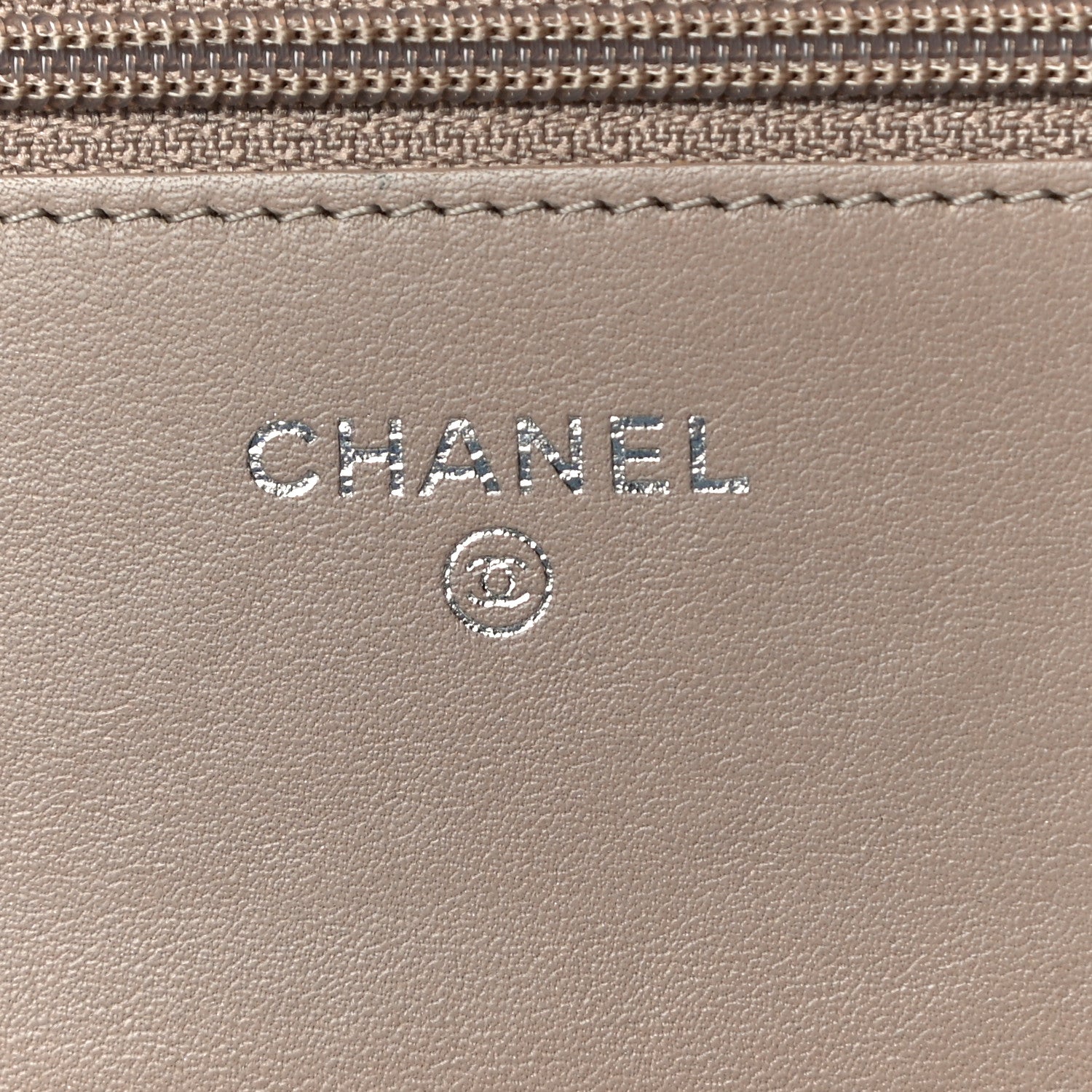 Chanel Vinyl Lipstick Wallet On Chain WOC Beige 6 of 14