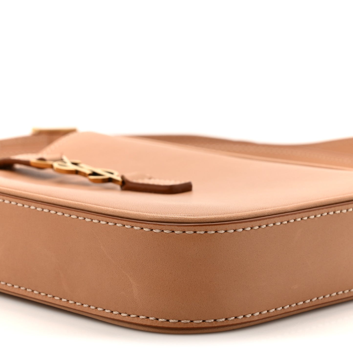 Smooth Calfskin Le 5 A 7 Vertical Hobo Brown Gold
