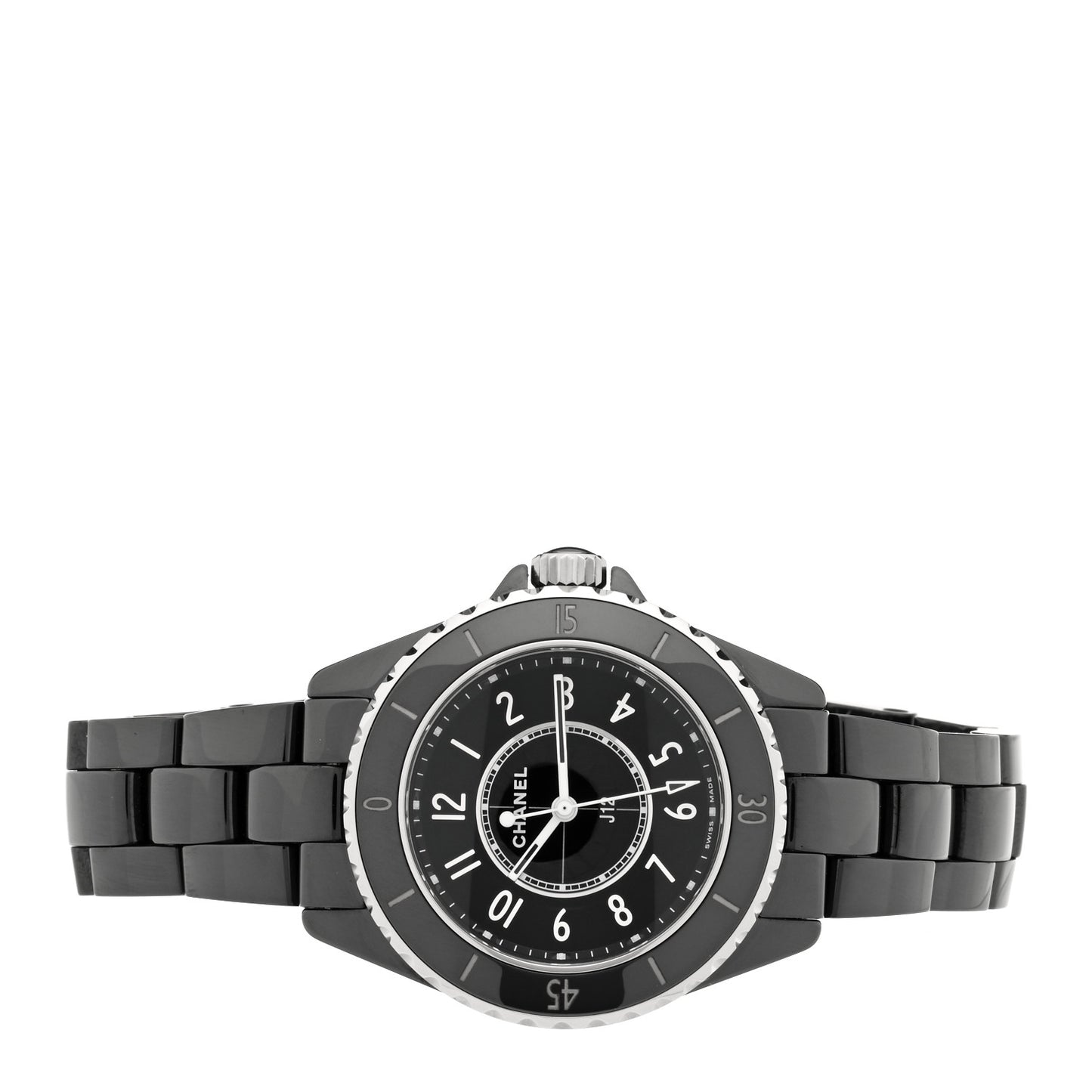 Stainless Steel Ceramic 33mm J12 Quartz Watch Black