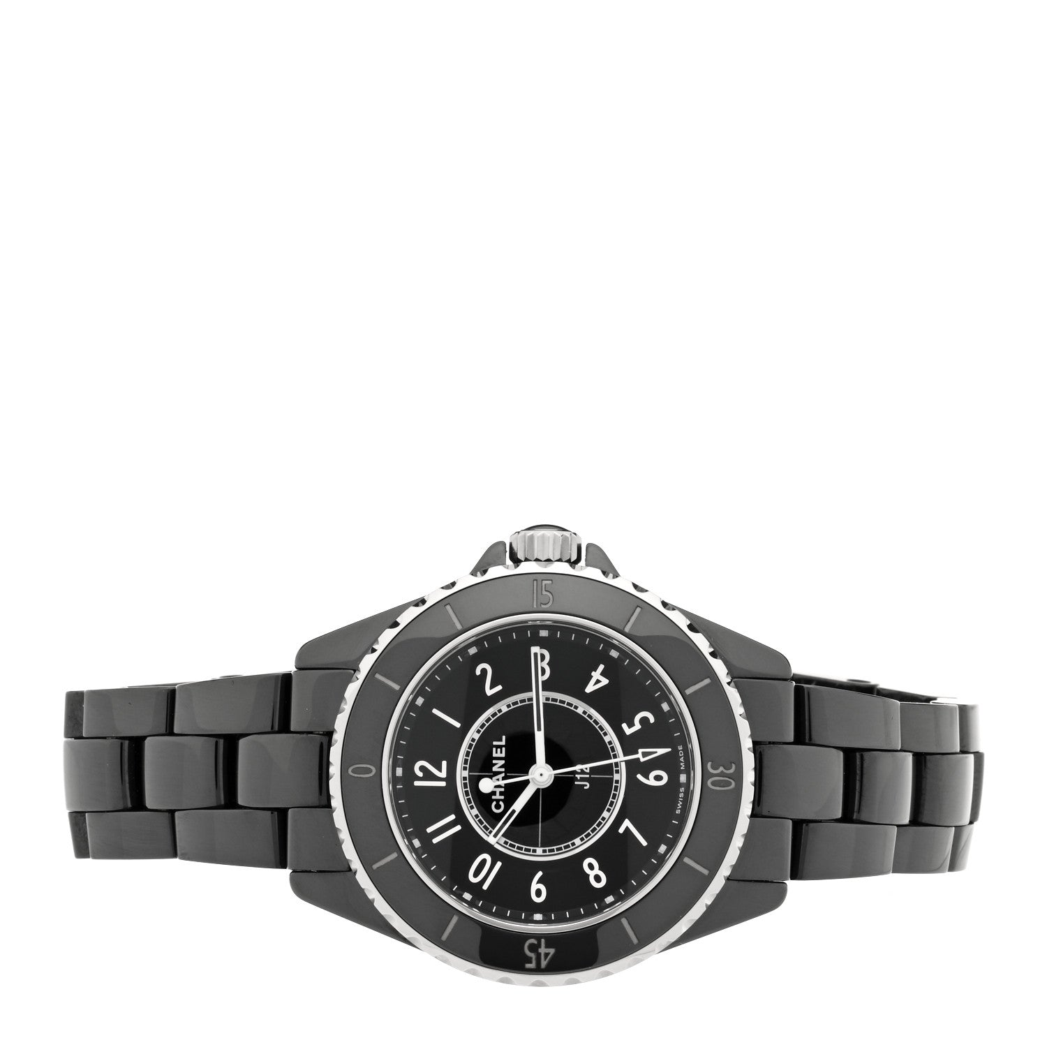 Chanel Stainless Steel Ceramic 33mm J12 Quartz Watch Black 2 of 4