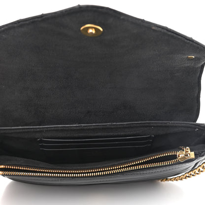 Louis Vuitton Calfskin New Wave Chain Pochette Black 5 of 9
