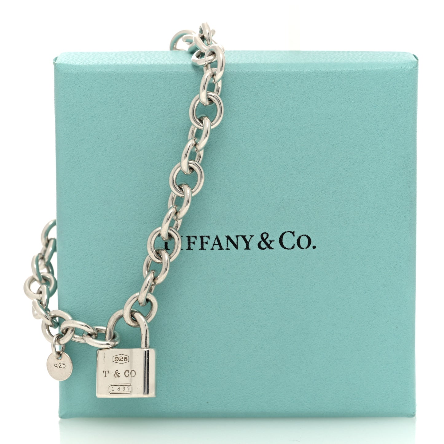 Sterling Silver 1837 Lock Charm Bracelet