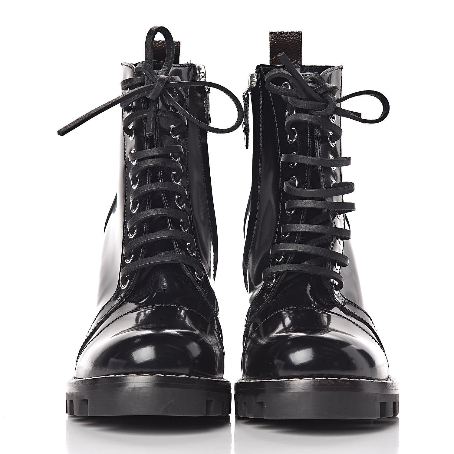 Louis Vuitton Patent Calfskin Star Trail Ankle Boots 38.5 Black 2 of 10