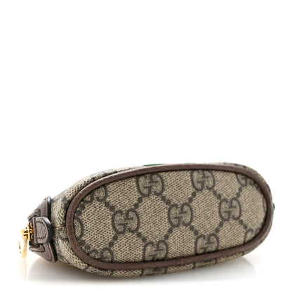 Gucci GG Supreme Monogram Web Ophidia Dome Key Pouch Beige New Acero 4 of 11
