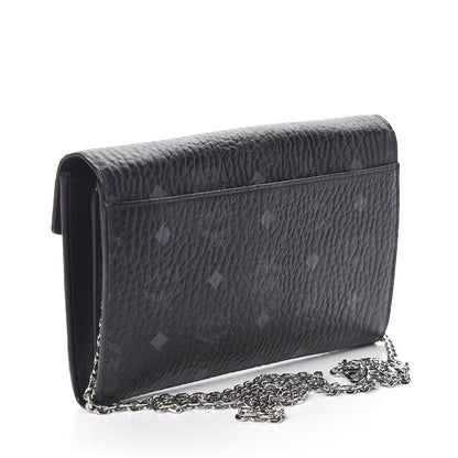 MCM Visetos Patricia Continental Crossbody Wallet Black 3 of 7