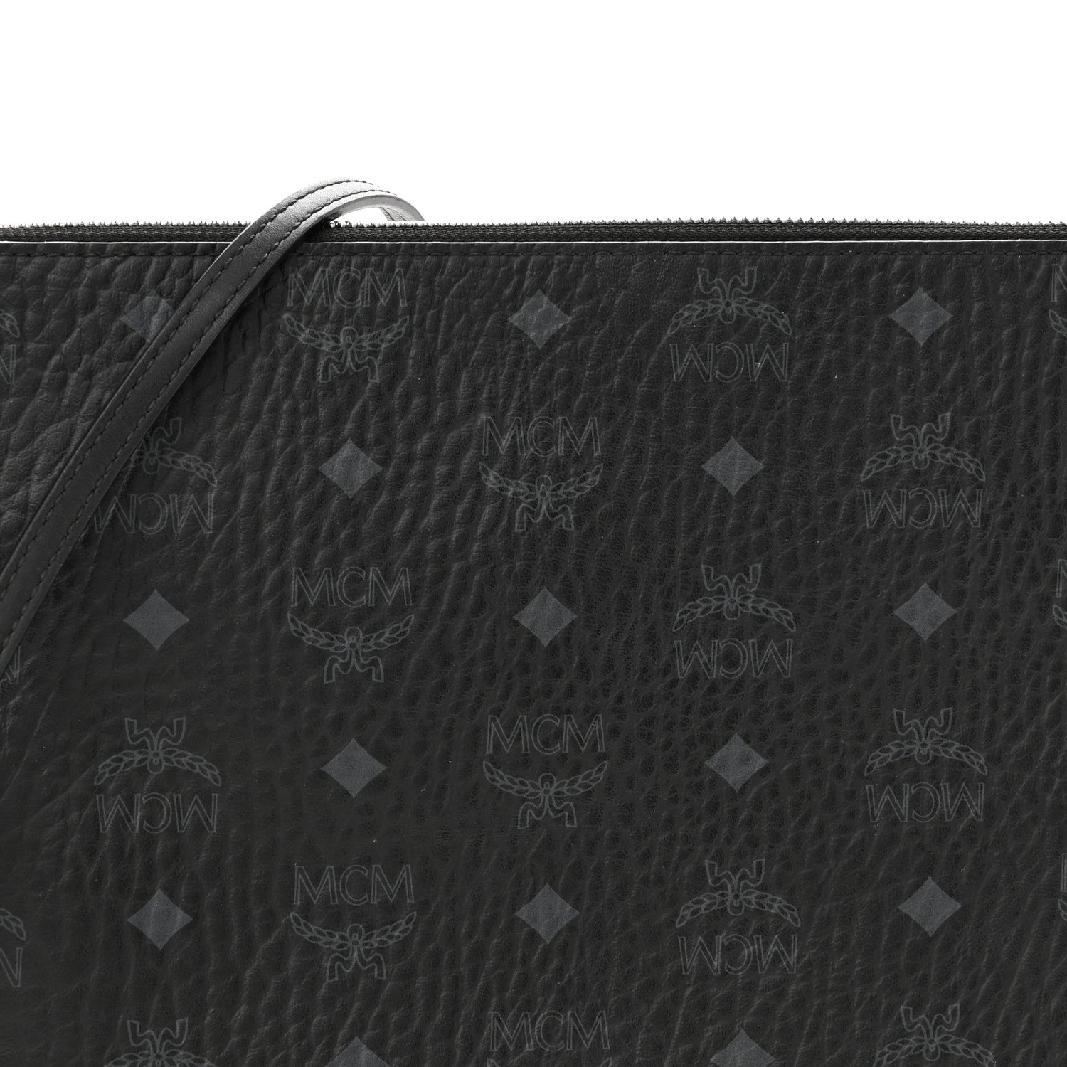 MCM Visetos Medium Crossbody Pouch Black 8 of 10