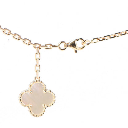 Van Cleef & Arpels 18K Yellow Gold Mother of Pearl Onyx 6 Motifs Magic Alhambra Necklace 4 of 4