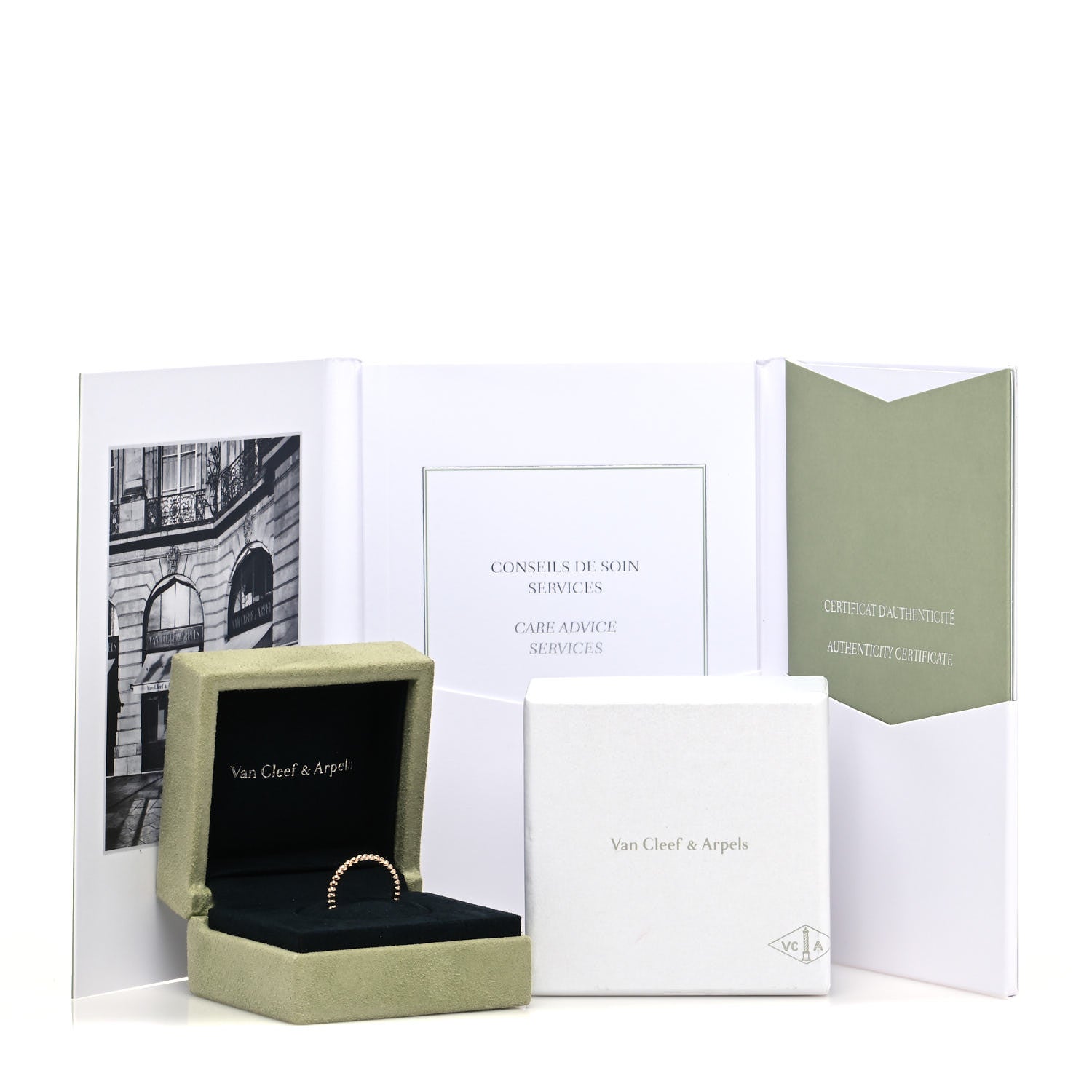 Van Cleef & Arpels 18K Rose Gold Small Perlee Ring 54 6.75 5 of 5
